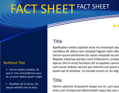 Fact Sheet Template