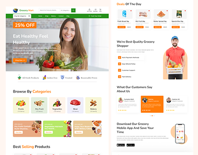 Grocery Website landing page design