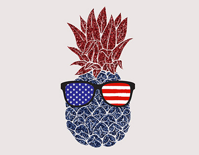 America Pineapple Flag