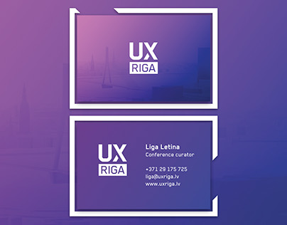 UX Riga 2017- Business card