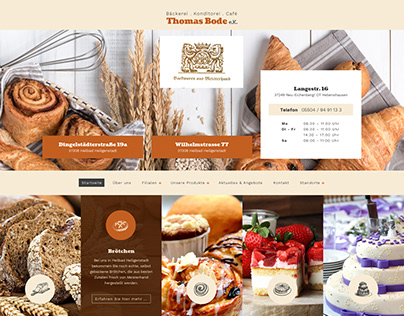 Bäckerei Thomas Bode - Webdesign