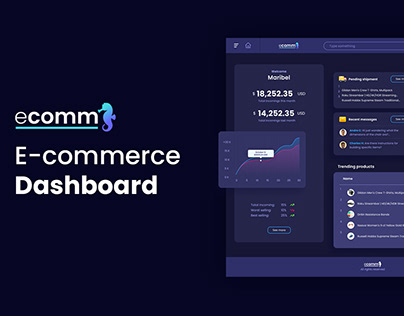 Project thumbnail - Ecomm | E-commerce Dashboard Design