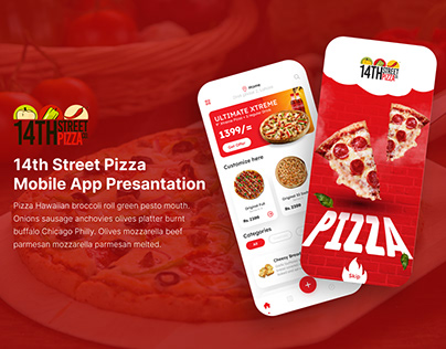 14th Street Pizza Mobile App Revamp Screen Ui Designs