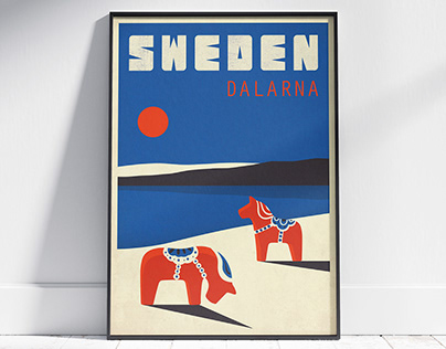 Travel poster - Dalarna, Sweden