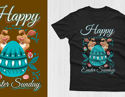 New, Happy Easter Sunday T-shirt Design 2024