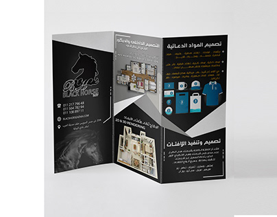 brochure design for black horse advertising company