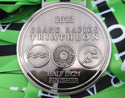 2013 Grand Rapids Triathlon Medals