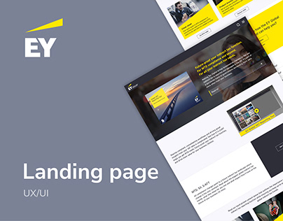 EY - Landing page (UI and UX case study)