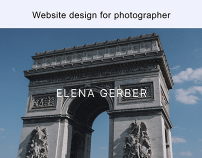 Website design for photogrspher | Сайт для фотографа