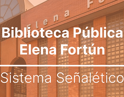 Estudio señalética Biblioteca Elena Fortún