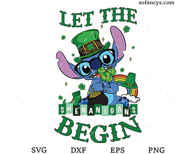 Stitch Let The Shenanigans Begin SVG DXF EPS PNG