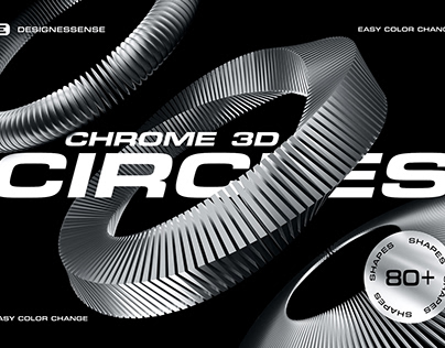 3D Chrome Circles Assets