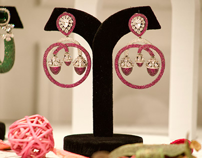 Pink doublet earrings 3