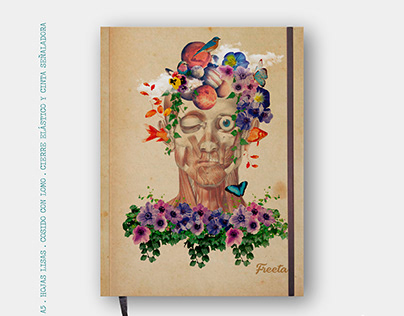 Collage aplicado en cuaderno artesanal