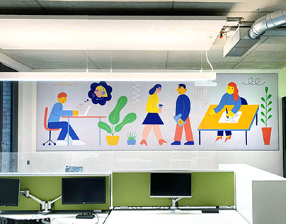 Office Murals for Sanofi Berlin
