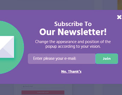 Newsletter, Popup ,Subscribe popup, Mailchimp