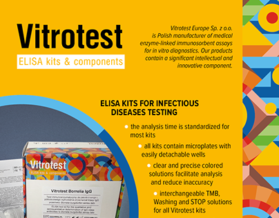A4 leaflet design, layout and preprint for 'Vitrotest'