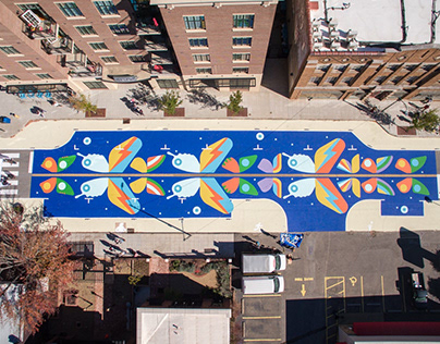 Coxe Avenue Street Mural, (ask me how to do it)