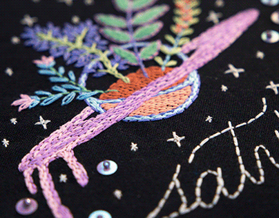 Saturn Terrarium - Embroidery Workshop