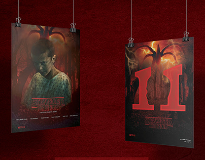 Unofficial posters for "STRANGER THINGS "