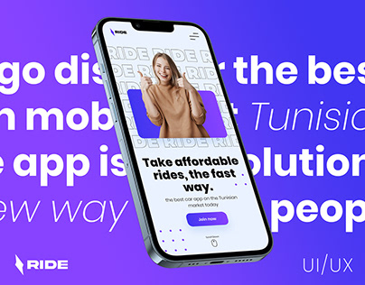 Ride sharing web app design (UI/UX + Logo)