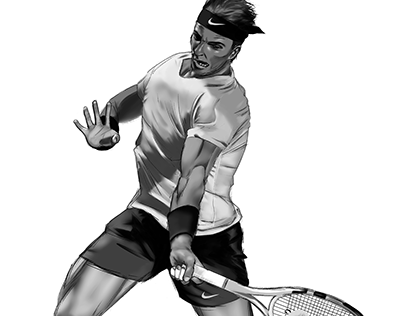 Fanart: Tennis players illustration