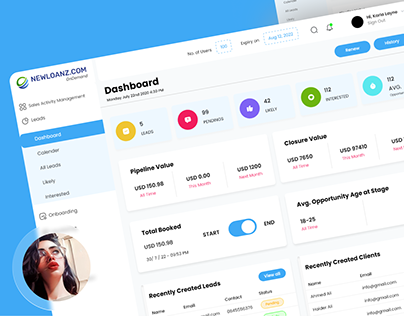 Sales Activity Manager | Dashboard ui