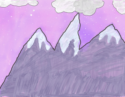 Mountains of purple land