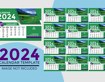 Desk calendar design template