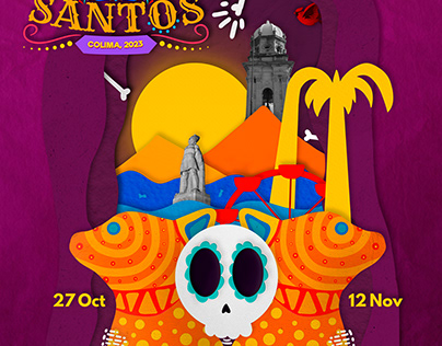 Cartel Feria de Todos los Santos Colima Concurso 2023