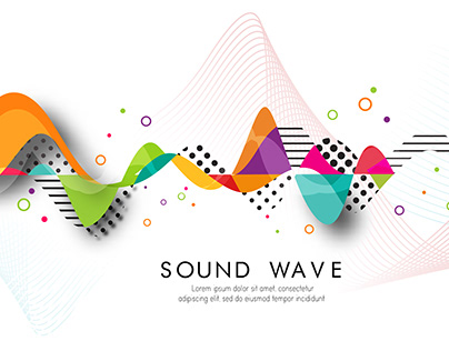 Sound wave abstract design