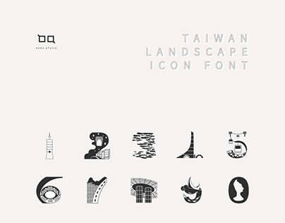 Taiwan landscape icon font｜台灣景點Icon