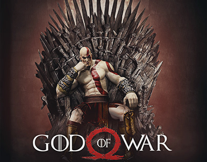 Kratos on Iron Throne