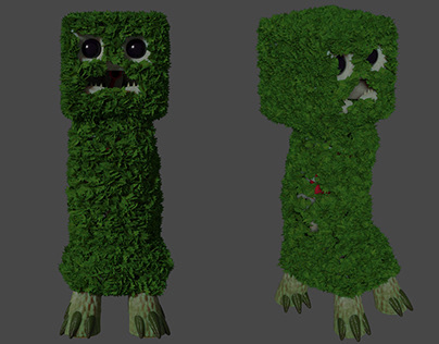 Blender Minecraft creeper