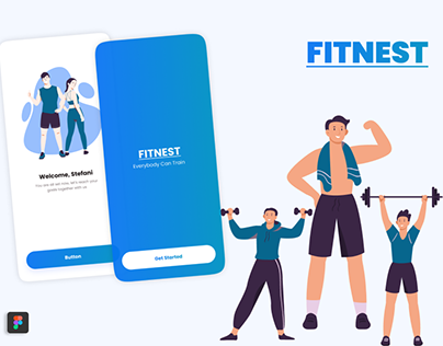 Fitnest Mobile App Wireframe Design