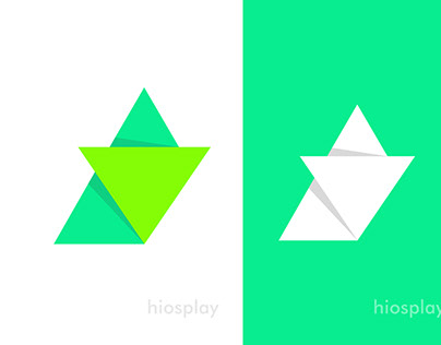 H with play sign icon logo design