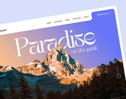 Landing Page for a Mountain Getaway