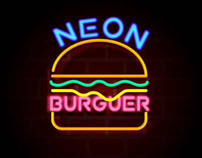 Logo Neon Burguer
