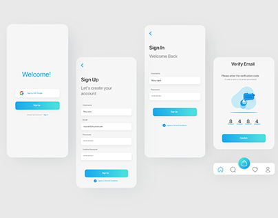 Log In / Register Screens from recent UI Project