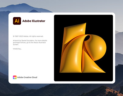 Adobe Illustrator Splash Screen 2023