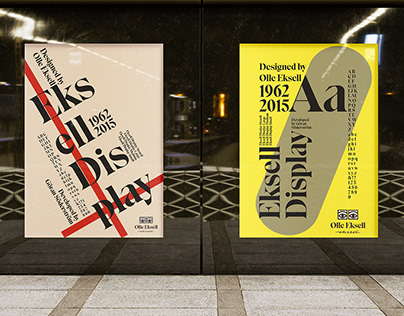 Eksell Display Typeface Posters