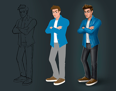 Character design 2D render