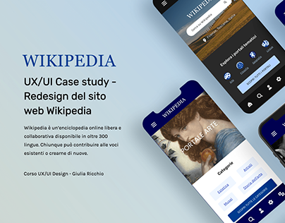 UX/UI Design Case Study Wikipedia Redesign (🇮🇹)