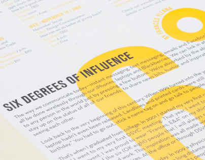 Six Degrees of Influence Poster / ROUGH Issue