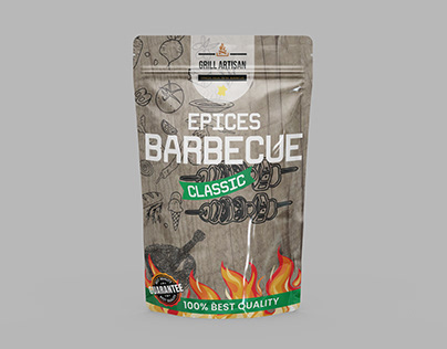 Epices Barbecue classis packaging design