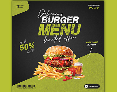 Food Flyer Social media ad Creative Design.