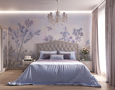 Bedroom. Lilac