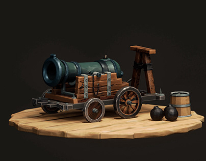 Stylized cannon
