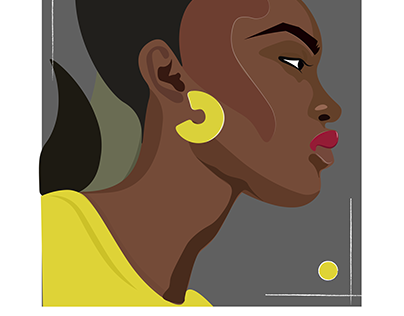 The woman with yellow earings