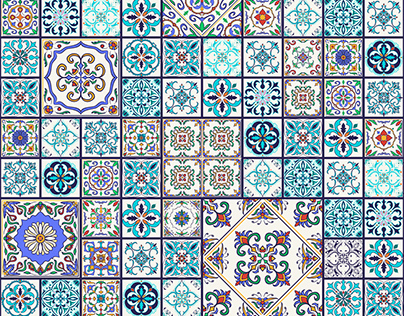 Portuguese tiles and patchwork patterns